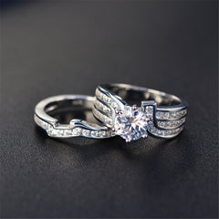 Engagement Zircon Micro-inlay Ring Couple Ring Super