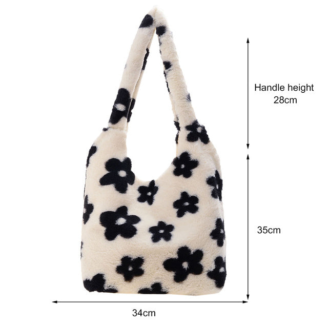 Portable Plush Handbag For Women - Fashionner