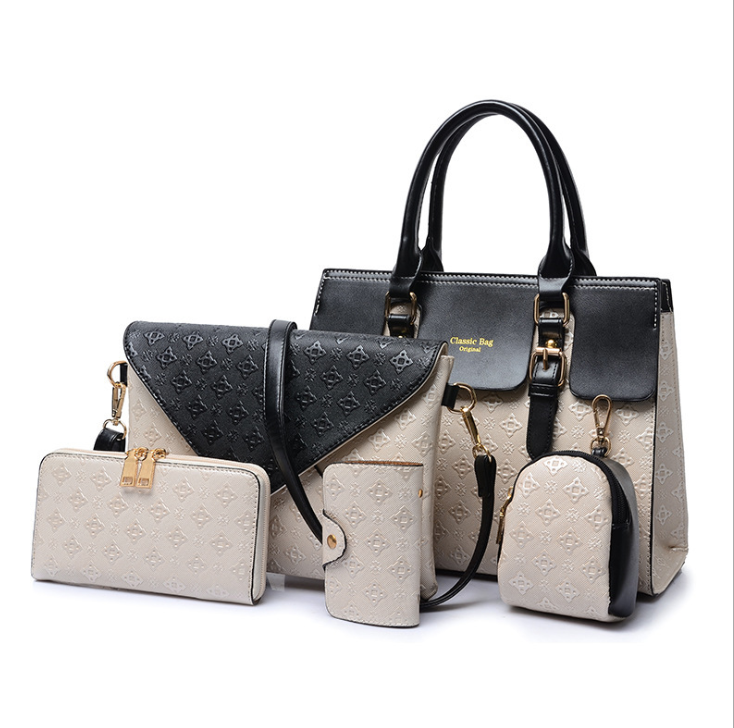 A set of Luxury Leather Handbags Black - Fashionner