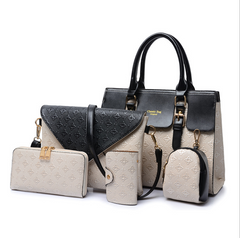 A set of Luxury Leather Handbags Black - Fashionner