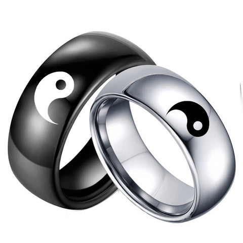 Bague de couple Yin Yang
