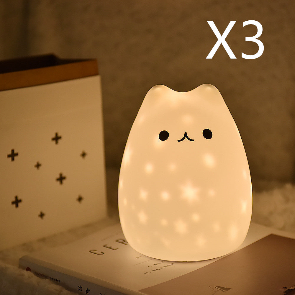 LED projection silicone night light