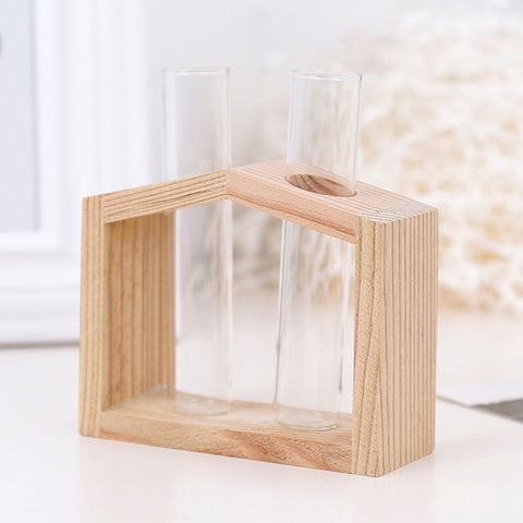 Petite bûche hydroponique plante vase en verre décoration