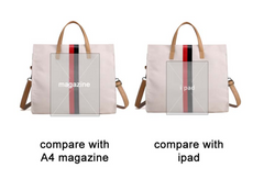 Canvas Ladies Work Bag Women Tote Hand Bag Shoulder Bag for Women Fashion Lady Shopping Canvas Stripe Tote Bags Female Handbags - Fashionner