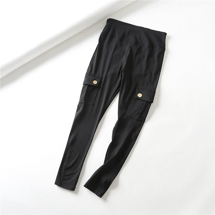 Skinny slim high elastic gym pants - Fashionner