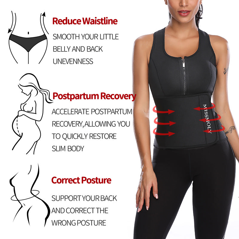 Buy Women Neoprene Waist Trainer Sweat Sauna Suit Waist Cincher online at Fashionner.