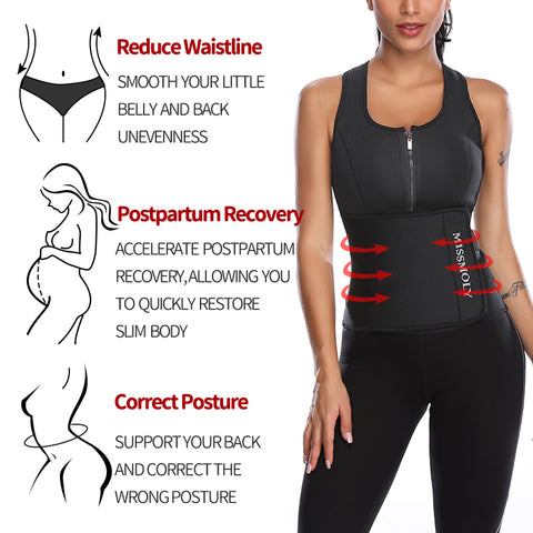 Buy Women Neoprene Waist Trainer Sweat Sauna Suit Waist Cincher online at Fashionner.