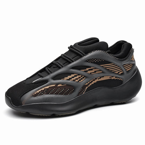 Men Shoes Causal Fashion Coconut Dad Shoes Male Non-slip Sneakers Lace-up Flats Breathable Running Sports Clunky Sneaker - Fashionner
