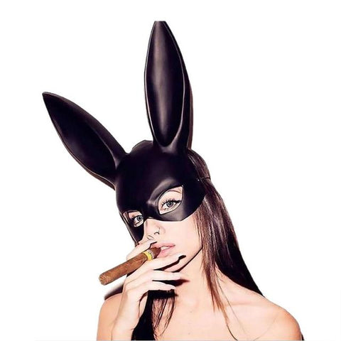 Fashion Black Rabbit Ear Half Face Mask