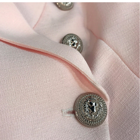 Blazer cintré rose pour femme