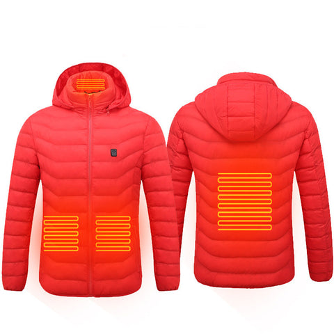 Nouvelle veste chauffante électrique USB en coton, manteau chauffant, vêtements thermiques, gilet chauffant pour homme, hiver