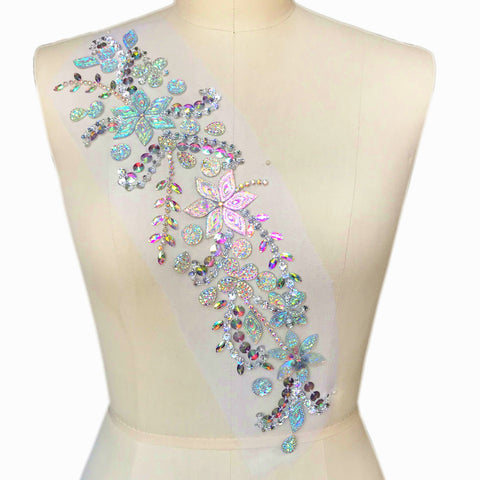 Soirée Banquet Danse Robe Costume Ceinture Tissu Écusson