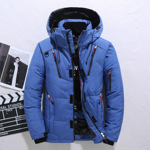 Veste à Capuche Coupe-Vent d'Extérieur Manteau de Sport Décontracté avec Poches Vêtements Chauds pour Hommes