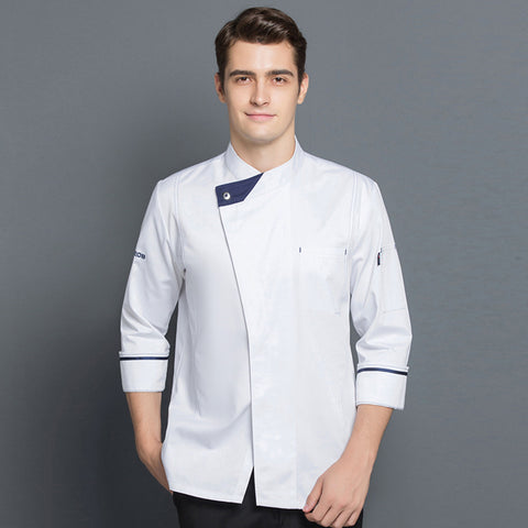 Chef Uniform Long Sleeve Concealed Button Men And Women Catering