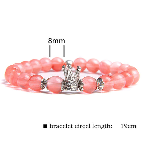 Bracelet en perles de pierre volcanique pour couple et yoga