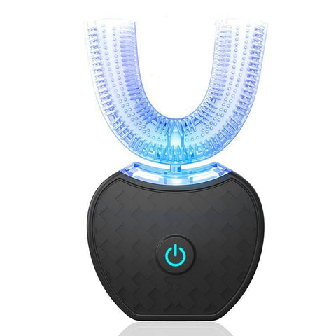 Brosse à dents électrique automatique intelligente 360 degrés étanche en forme de U, blanchissante, lumière bleue, chargement USB