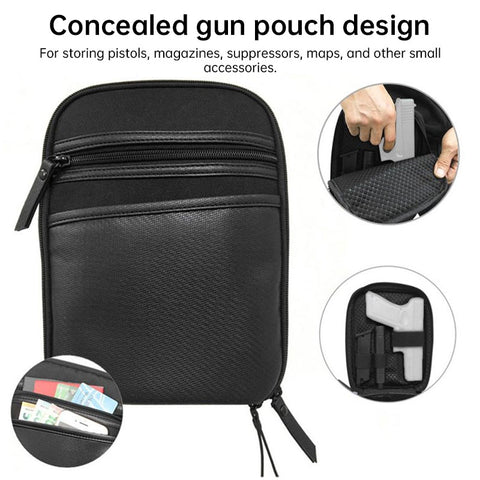 Sac à bandoulière tactique dissimulé - Holster de chargeur d'épaule, sac banane de chasse et étui de protection souple pour pistolet