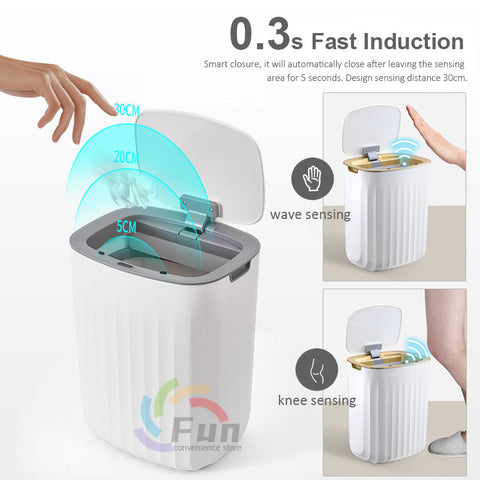 Poubelle intelligente avec couvercle pour chambre et salon, boîte de rangement de cuisine, poubelle à induction, petite poubelle de voiture, poubelle intelligente automatique, poubelle intelligente