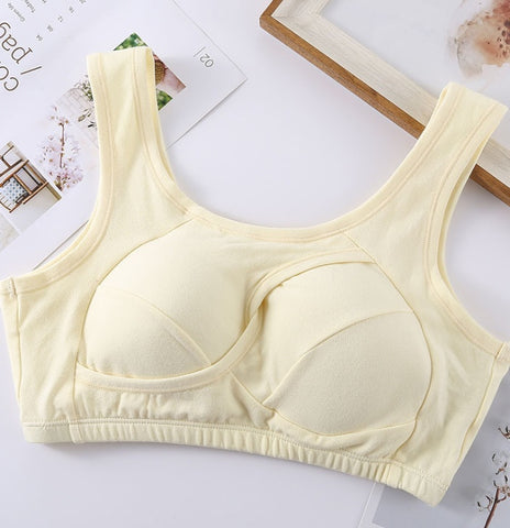 Soutien-gorge Grande Taille pour Femmes, Coton Anti-Choc, Haut de Nuit, Sans Boucles, Lingerie Sans Armature avec Coussinets Amovibles