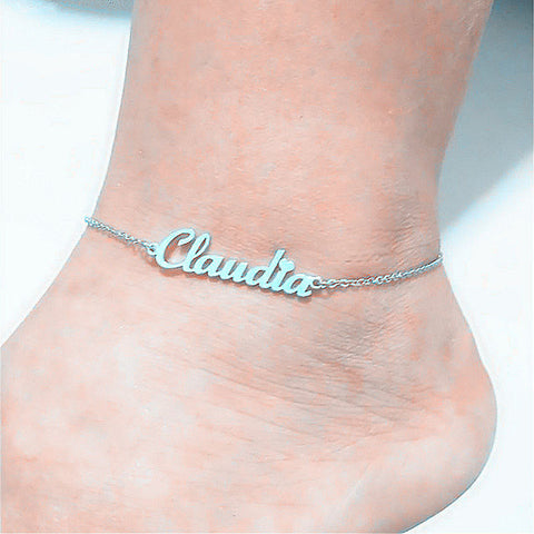 Bracelets de cheville personnalisés d'été pour femmes, en acier inoxydable, chaîne à maillons, couleur or, plage de sable, bijoux exquis, cadeau