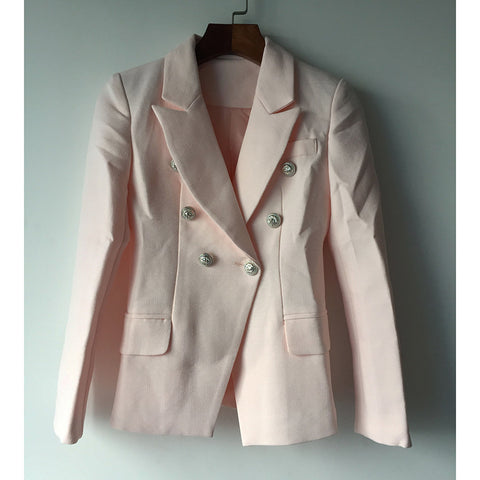Blazer cintré rose pour femme