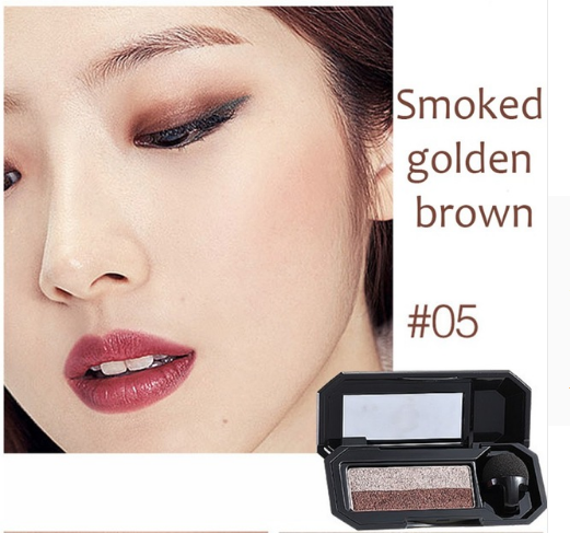 UBUB Brand Double Color Convenient Eyeshadow Makeup Palette Waterproof Pigment Shimmer Eye Color Cosmetics - Fashionner