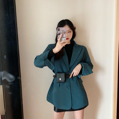 Blazer rétro de style britannique pour femme