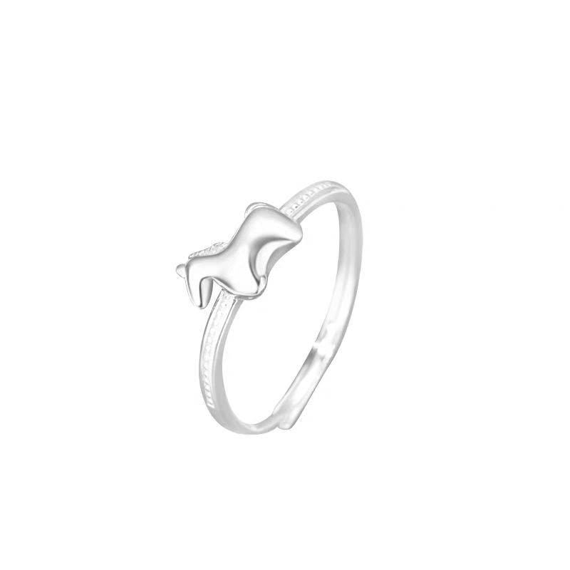 Buy 1 Piece 999 Sterling Silver Rocking Horse & Coin Open Ring, Cute Lucky Style, For Daily Wear & Gifting online at Fashionner.