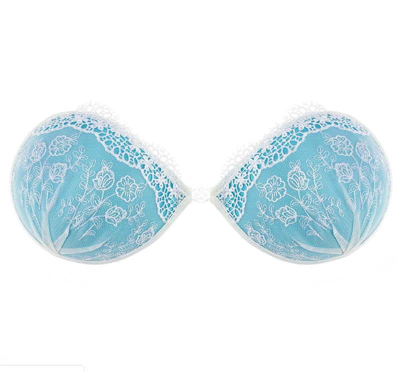 Buy Lace Invisible Bra Gathered Breathable Invisible Bra Silicone Chest Underwear Wholesale online at Fashionner.