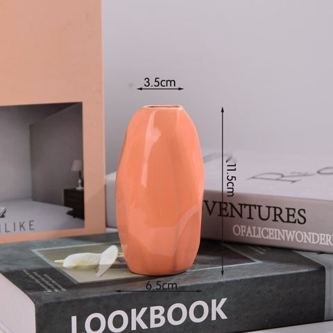 Petit vase en céramique Mini arrangement floral Hydroponique Ornements décoratifs simples