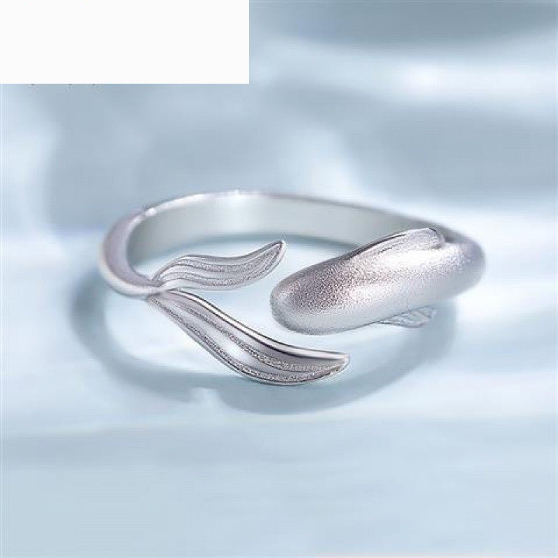 Swimming fish couple ring