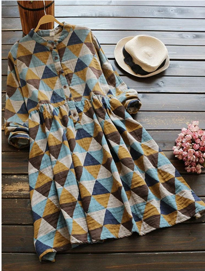 Geometric Print Women Dresses - Fashionner