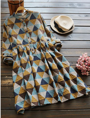 Geometric Print Women Dresses - Fashionner