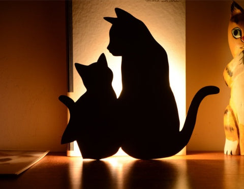 LED Animal Chien Chat Forme Veilleuse Capteur de Contrôle Intelligent Lampe Murale Sonore Couloir Maison Balcon Nuit Lampe Bébé Enfants Lampes de Sommeil