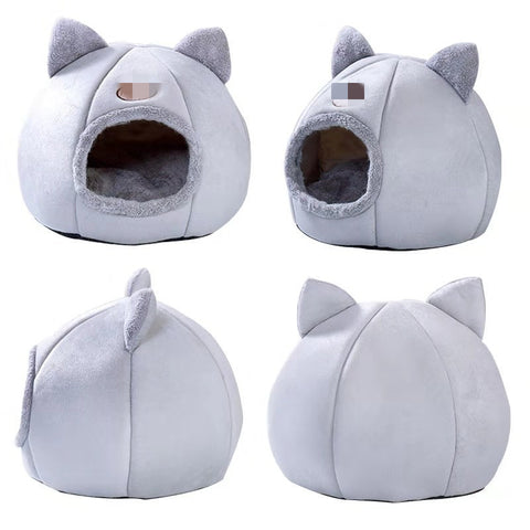 Nid pour chat avec tapis de couchage amovible et lavable