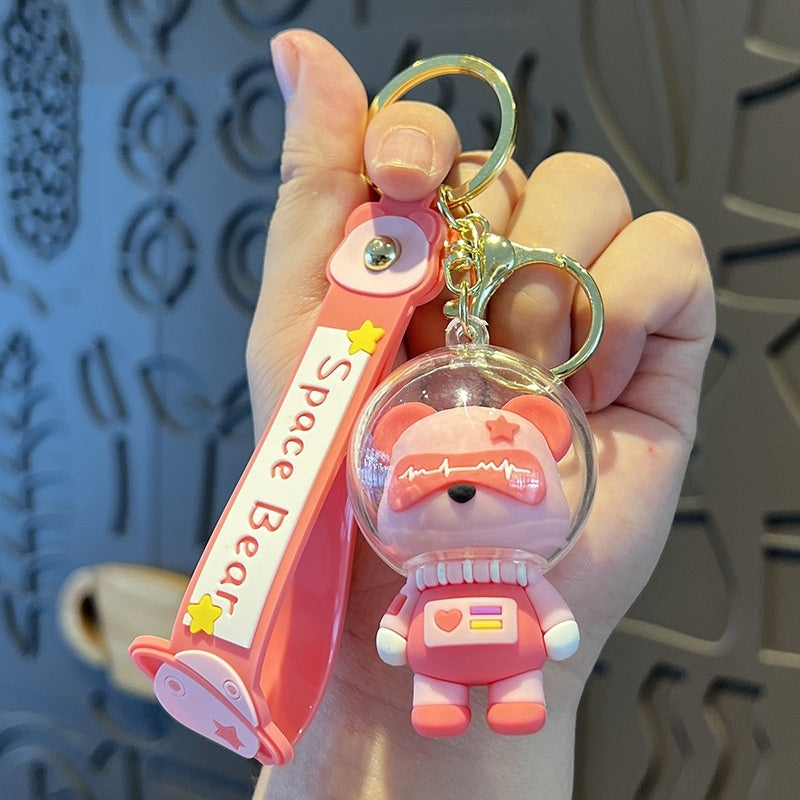 Creative Cartoon Cute Space Bear Keychain