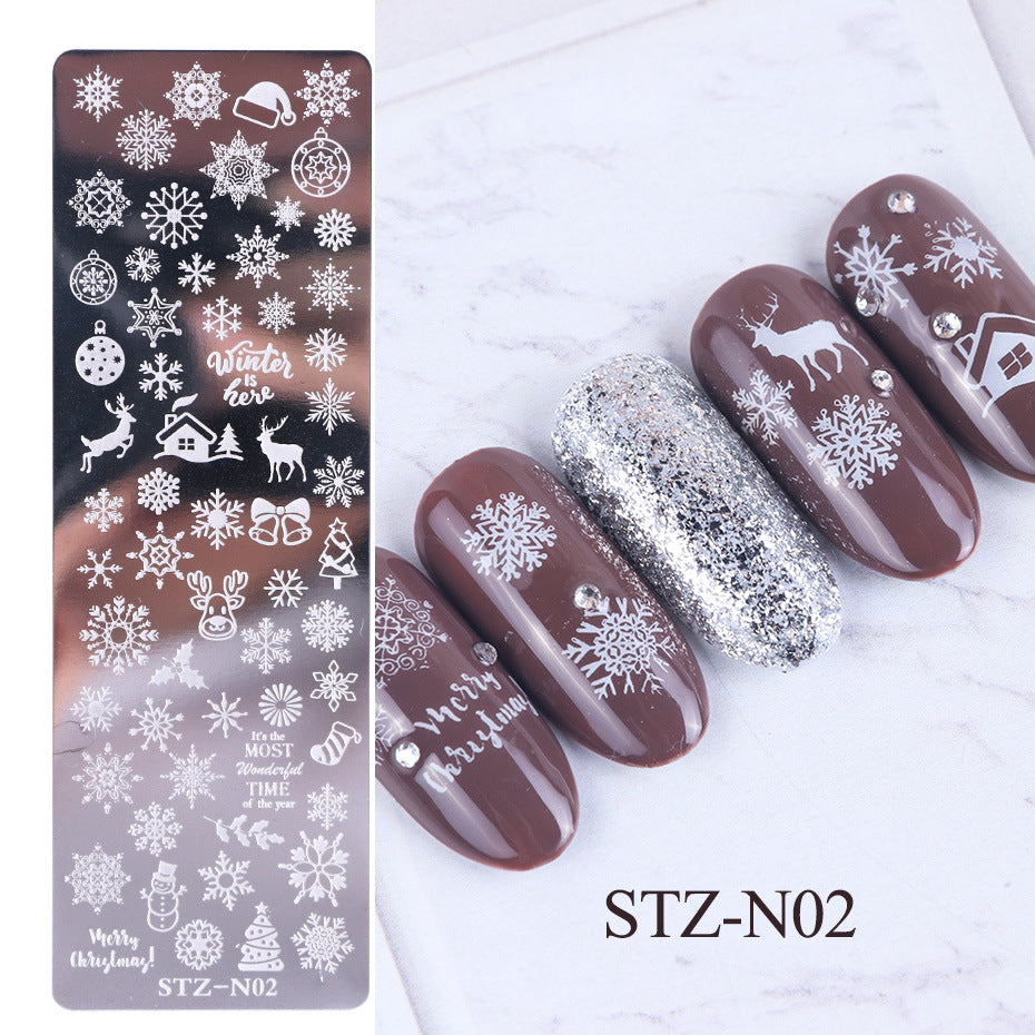 Nail print long steel plate - Fashionner