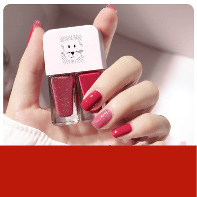 Two In One Nail Polish Set Creative Baking Free Quick Drying Long Lasting No Fade Frosted Double Colored Nail Manicure Oil - Fashionner
