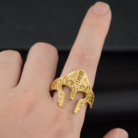 Nouvelle bague masque guerrier mode personnalité