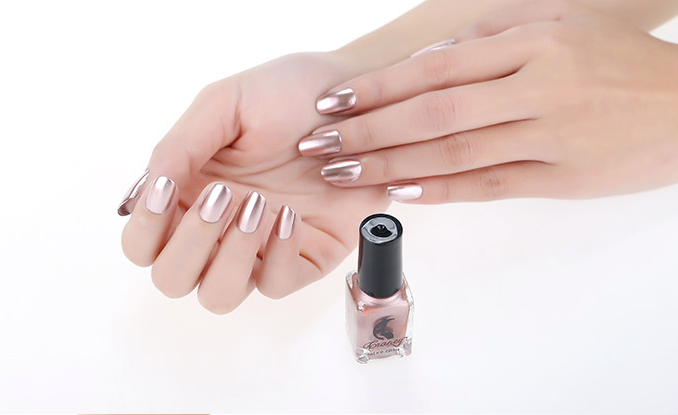 Stainless Steel Color Mirror Silver Nail Polish - Fashionner