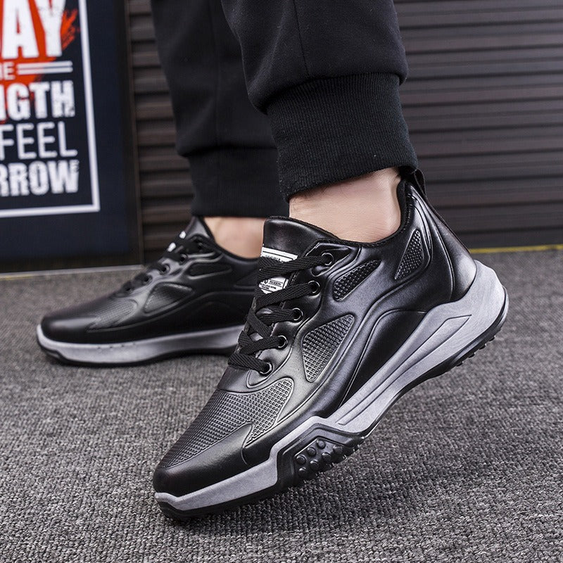 Single Cotton Casual Shoes Of The Same Style Men's Winter New Thickened Thermal Leather Shoes Fashion Korean Leather Plush Shoes - Fashionner