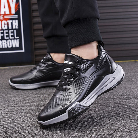 Single Cotton Casual Shoes Of The Same Style Men's Winter New Thickened Thermal Leather Shoes Fashion Korean Leather Plush Shoes - Fashionner