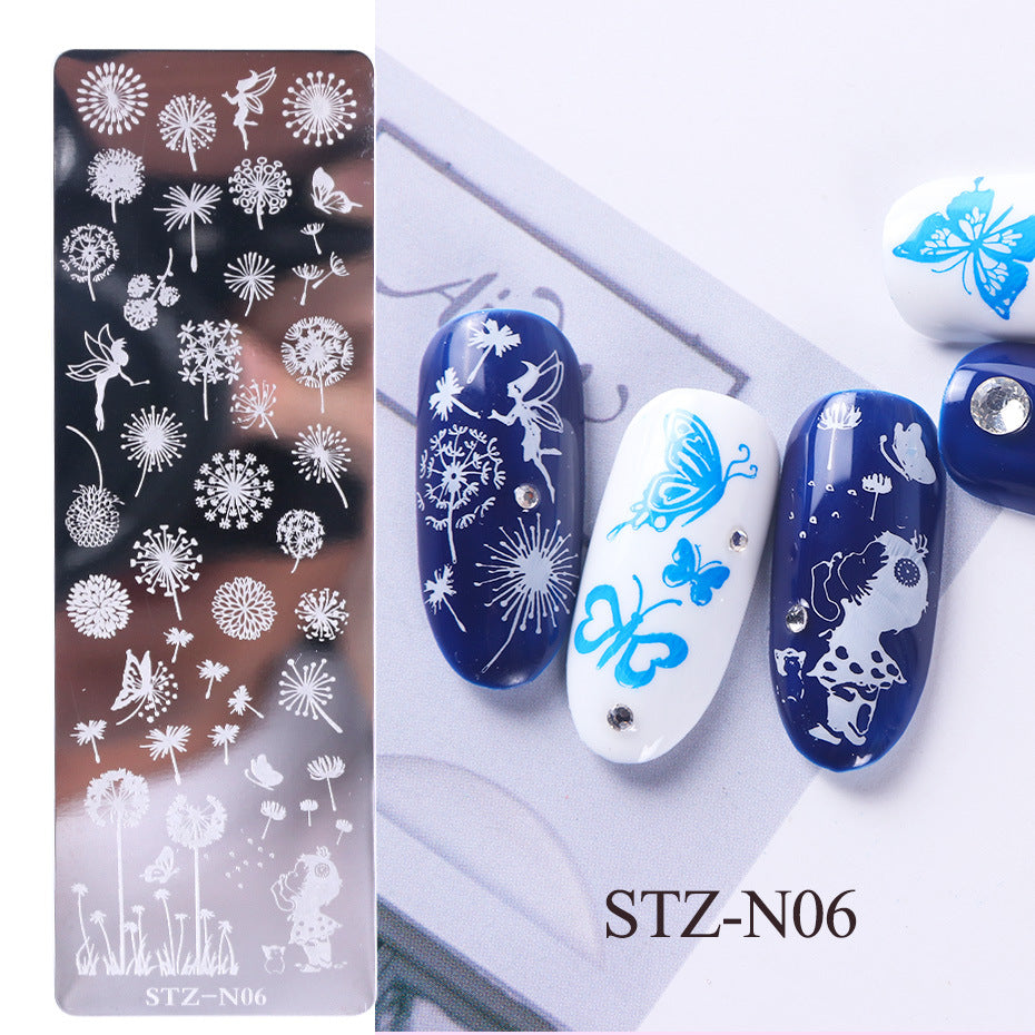 Nail print long steel plate - Fashionner