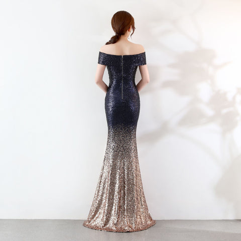 Birthday Party Dress Slimming Host Long Dress - Fashionner
