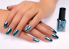 Stainless Steel Color Mirror Silver Nail Polish - Fashionner