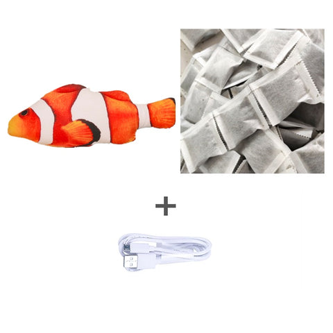 Version sans herbe à chat - Jouet électrique de simulation de poisson sauteur