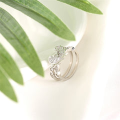 Angel Wings Diamond Couple Ring