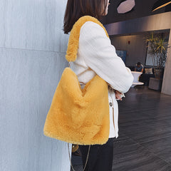 Plush women bag handbag - Fashionner