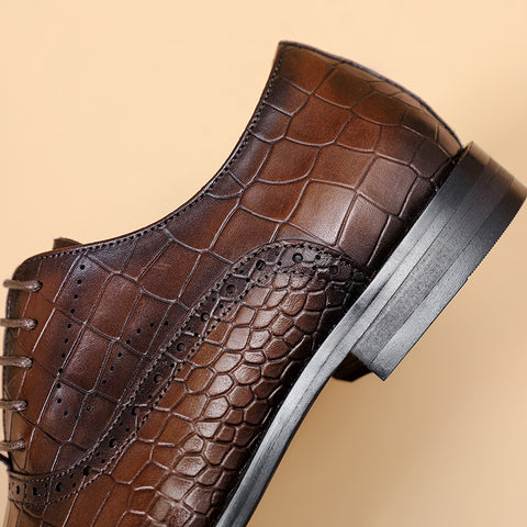 Business fashion oxford formal leather soft walking style dress shoes for men - Fashionner