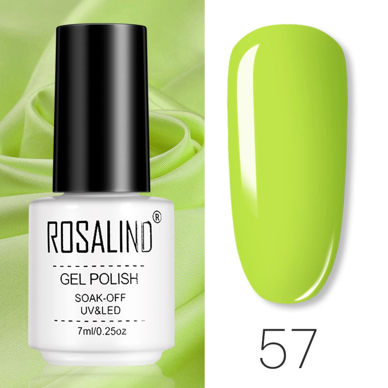 ROSALIND Gel Polish Set Manicure for Nails Semi Permanent Vernis top coat UV LED Gel Varnish Soak Off Nail Art Gel Nail Polish - Fashionner